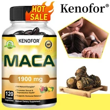 Organic Pure Premium Maca Capsules 1900mg - Improves Male Sexual Health