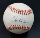 Tom Glavine Braves Signed Rawlings ONLB Baseball Blue Pen Autograph Sweet Spot