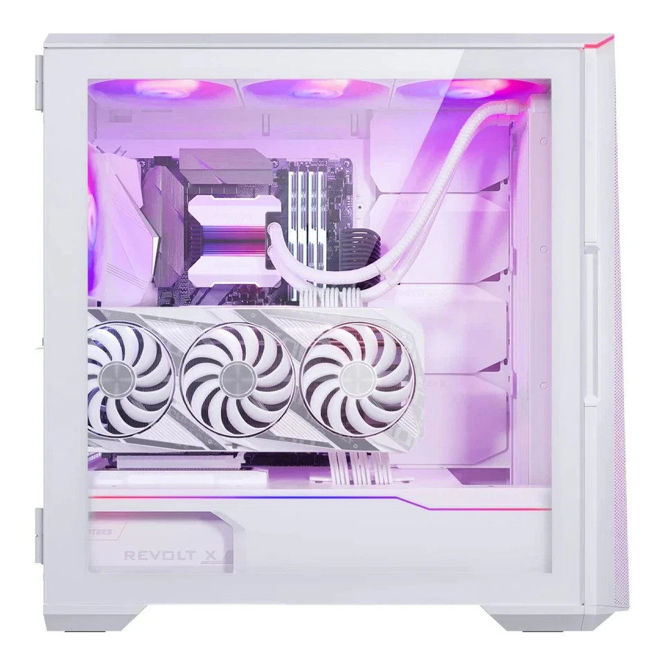 Phanteks Eclipse G500A Mid Tower Gaming Computer Case with 3 Fans, Airflow WHITE - Image 2 of 4