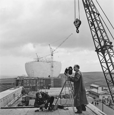 Geodesic dome under construction at RAF Fylingdales in North Yorks- Old Photo