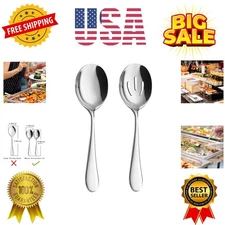 Dishwasher-Safe 8.7-Inch Stainless Steel Flatware Serving Set for All Occasions