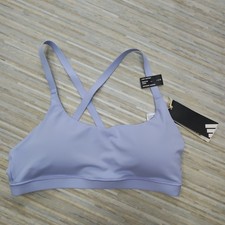 adidas All Me Light Support Sports Bra Large C-D Purple Lilac JJ2673 Cross Back