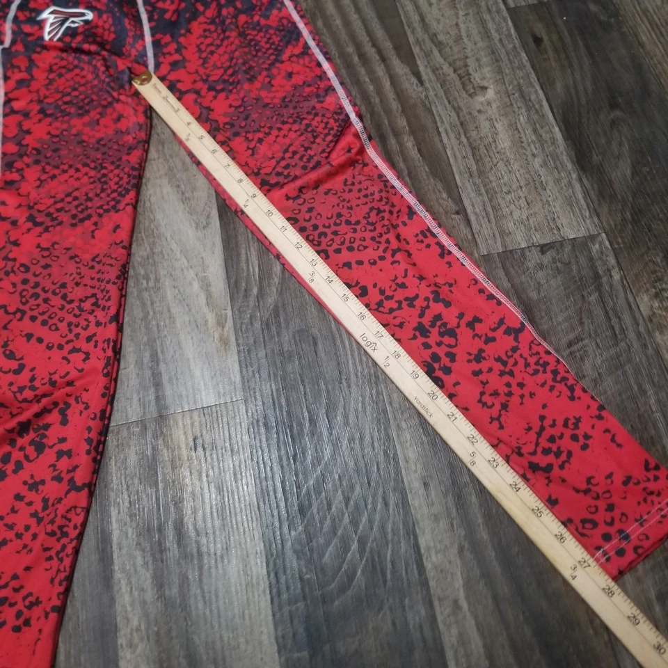 Atlanta Falcons Zubaz Pantalones Mujer Leggings Medias Pequeñas NFL Negro/Rojo Foto 3 de 4