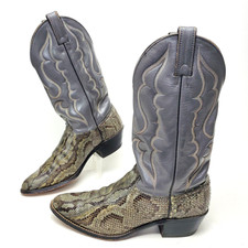 ABILENE Vtg Exotic Phyton Western Cowboy Boots Men's 10.5 D