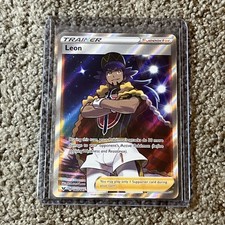 leon pokemon card full art Raihan Hop Bea Nessa Bede - 6 Holo Autograph Set - Crown Zenith Trainer Form Leon (Non-Holo) - 154/185