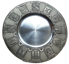 Zinnteller " Wappen Bayerische Städte " Gravierfähig