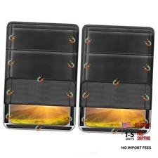 RV Door Window Shade Cover - Magnetic RVout Window 2 Pack 25"L x 16"W Black