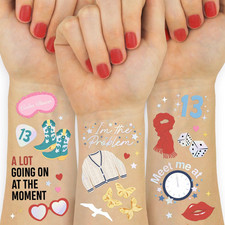 74 Pcs Eras Theme Temporary Tattoos Iridescent Bachelorette Birthday Favors