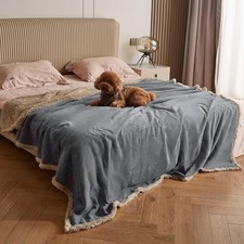 Waterproof Bed Blanket Couples Washable Stain Proof Pad Bed Cover Reversible
