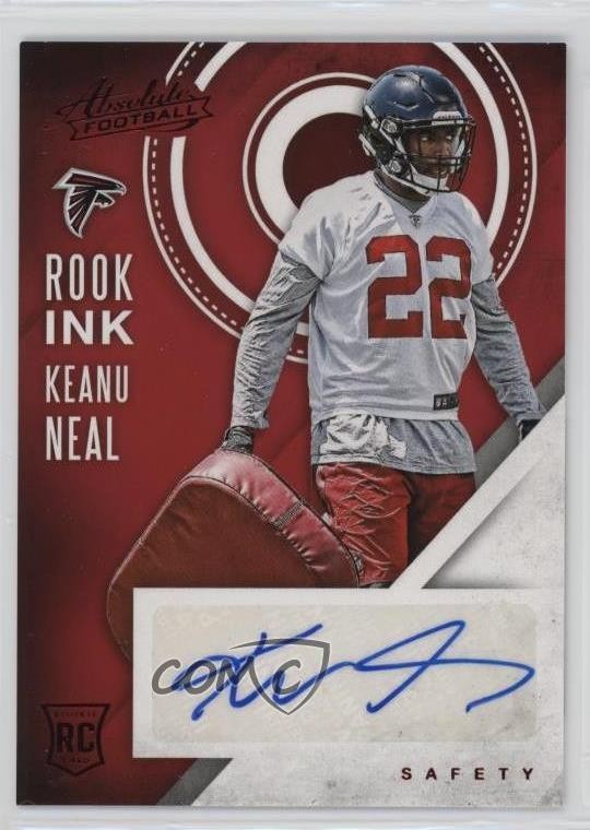 2016 Panini Absolute Rook Ink Red Keanu Neal #46 Rookie Auto RC 10k8