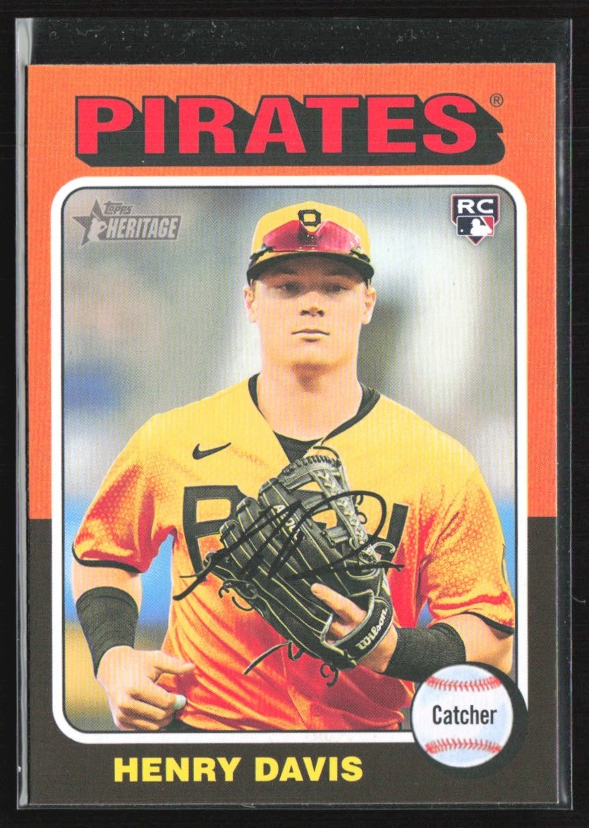 Henry Davis 2024 Topps Heritage Image Variation RC #415 Pittsburgh Pirates