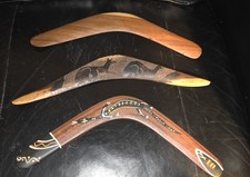 3 Wood Boomarangs