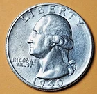 1940-S Washington Silver Quarter BU