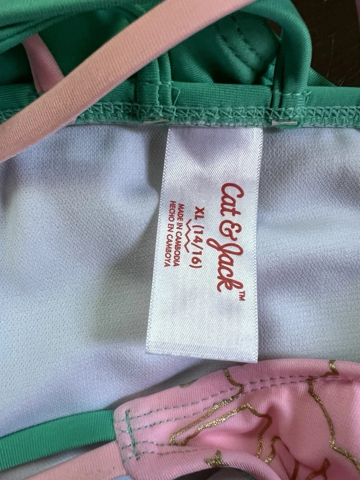 Traje de baño de una pieza Cat & Jack para niñas arco iris ombre Foto 4 de 4