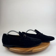 New NWOB Mens Steve Madden Davian Black Velvet Horsebit Loafers Shoes Size 10 M