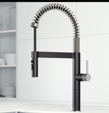 Vigo VG02052 Edison Pre-Rinse Pull Down Kitchen - Stainless Steel/Matte Black