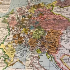 Year 1378 Central Europe 1950's   Map Folded Frameable Wall Art