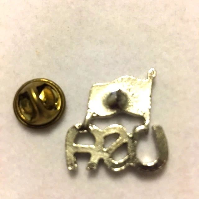 Dozen Lot 12 WHOLESALE Silver Plated Enamel USA American Flag Tac Lapel TAC Pin - Image 3 of 3