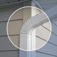 CASE OF 15 GUTTER ELBOW 3L x 3in W x 2in H x 3in W x 2in H WHITE ALUM 2"X3" RT