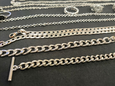 Bijoux fantaisies en acier inoxydable et plaqué argent