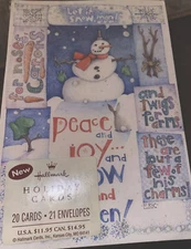 Vintage Hallmark PEACE And JOY CHRISTMAS CARDS - New Boxed x 20