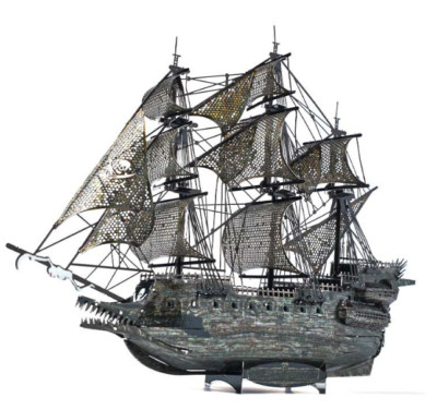 Fluch der Karibik Schiff Fliegender Holländer Metall Modellbausatz 3D Puzzle Basteln 