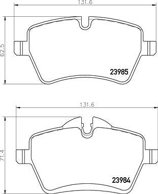 BREMBO P 06 086 Kit pastiglie freno per MINI MINI (R56), MINI Cabriolet (R57), M