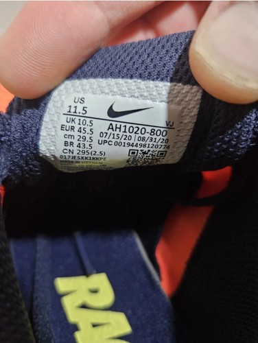 Nike Zoom Rival M 9 AH1020-800 Track Shoes Size 11.5 Bright Mango (NO SPIKES) - Picture 3 of 5