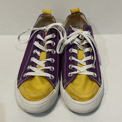 LSU Tigers Skicks Unisex Sneaker Shoes Purple Yellow Low Top Lace