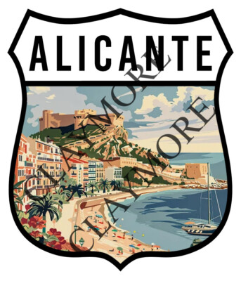 Alicante Spanien Autoaufkleber Wales Wohnmobil Motorrad LKW Berg