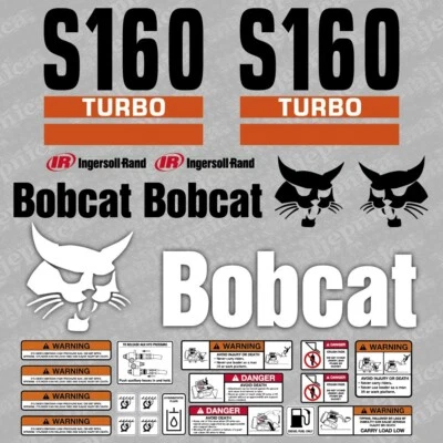 Bobcat S160 Turbo Lader Aftermarket Aufkleber / Ersatzaufkleber Set - Bild 1 von 3