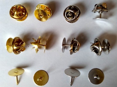wholesale brass scatter blank pad tie tack tacs pin back clothes jewelry finding