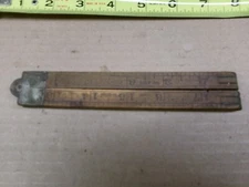  Vintage 24" Lufkin Boxwood Extension No. 651 Wood & Brass Folding Rule