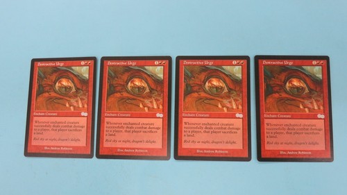 4x DESTRUCTIVE URGE PLAYSET URZA'S SAGA MAGIC THE GATHERING MTG NM / UNBESPIELT