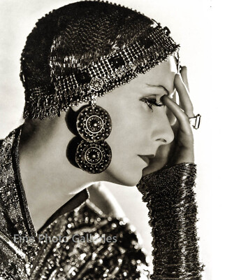 1931 GRETA GARBO Movie Actress MATA HARI Costume By CLARENCE BULL Tritone Photo