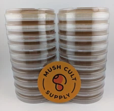 20x mushroom agar plates - sterile, pre-poured, w/ extra parafilm, MEA