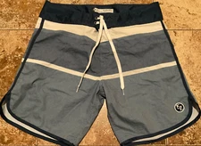 EZEKIEL BOARD SHORTS BLUE SAIL COLORBLOCK ( MENS 34 ) PREOWNED