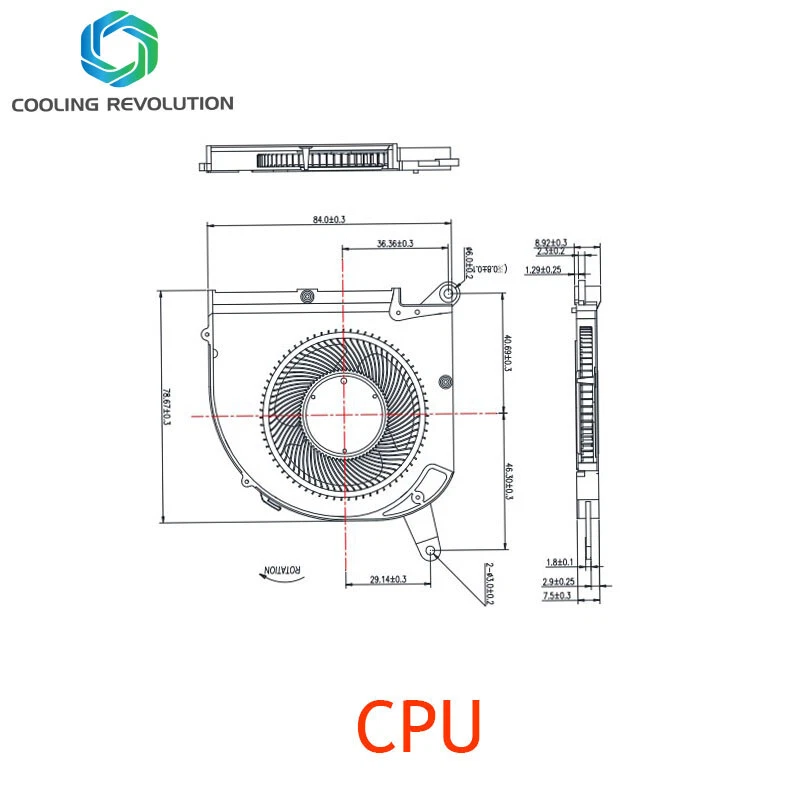 NEW Cooling Fan PLB07010S12HH Gigabyte AERO 15 OLED SA 17 HDR XA RP75XA RP77XA - Image 3 of 4