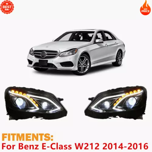 LED Headlights Turn Front Lamp Assembly For Mercedes-Benz E-Class W212 2014-2016 - Picture 2 of 22