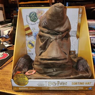 NEW Harry Potter Wizarding World Talking Sorting Hat Brown Animated 15 Phrases 
