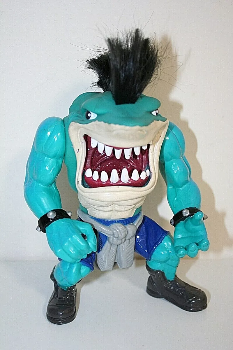 Street Sharks 1995 Rox Action Figure Street Wise Designs Rocker W Hair  AS-IS VTG