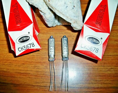 2 NOS Raytheon CK5678 Miniature Tubes