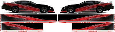 Race Car Side Wrap Laminated Print Modified super stock Street-18 Fire Me Up