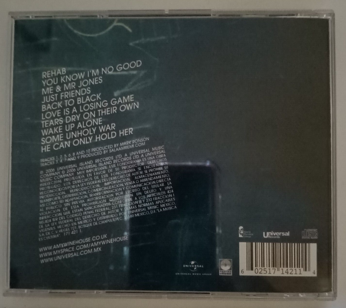 AMY WINEHOUSE - BACK TO BLACK - 2006 MEXICAN CD ALBUM, JAZZ | eBay