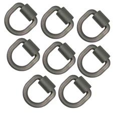 8 Pack 1/2 Weld On D Ring Heavy Duty Weldable Trailer D-Rings 1/2
