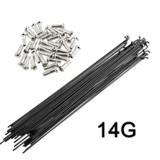 36Pcs 14G Bicycle Spokes With Nipples 170mm-290mm Stainless Steel Bicycle