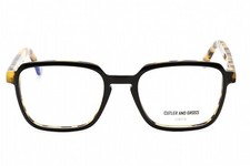 New Cutler and Gross CGOP136155 003 Square Shiny Black Eyeglasses Authentic
