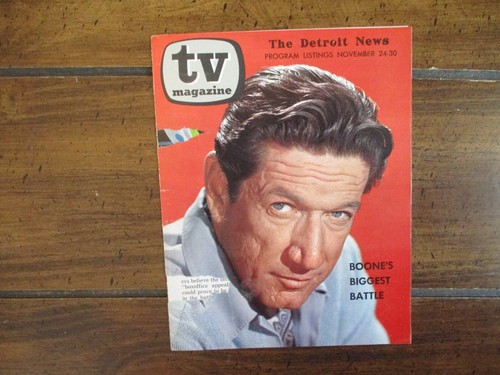 Nov 24, 1963 Detroit TV Mag(THE  RICHARD BOONE SHOW/PALADIN/HAVE GUN WILL TRAVEL - Picture 1 of 7