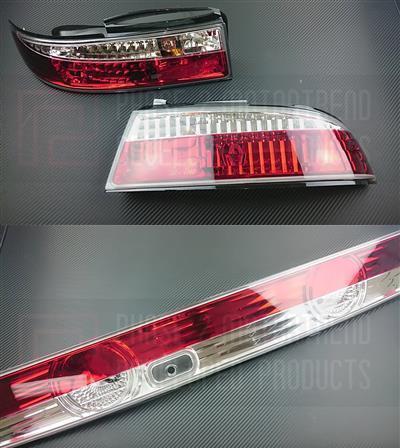 P2M Phase 2 Crystal Clear Rear Tail Lights 3pc Kit S14 Zenki