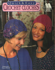 USED QUICK EASY CROCHET CLOCHES 8 HATS WOMEN'S ANNIE'S CROCHET PATTERN BOOK
